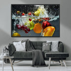 Kitchen Vegetables World Wall Art Canvas Print