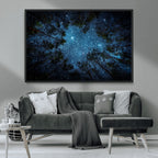 Forest and Stars Wall Art Canvas Print