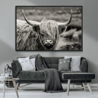 Cow Focus Canvas Wall Art Print