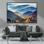 Mountains Forest Autumn Wall Art Canvas Print