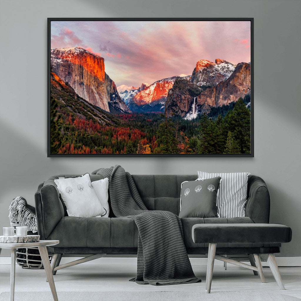 Yosemite Half Dome Wall Art Canvas Print El Capitan