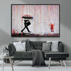 Banksy Wall Art Canvas Print | Framed Graffiti Street Art Picture