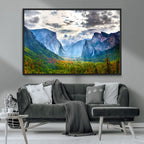 Yosemite Park Half Dome 3 Panel Canvas Print | Large Giclée Landscape Wall Art