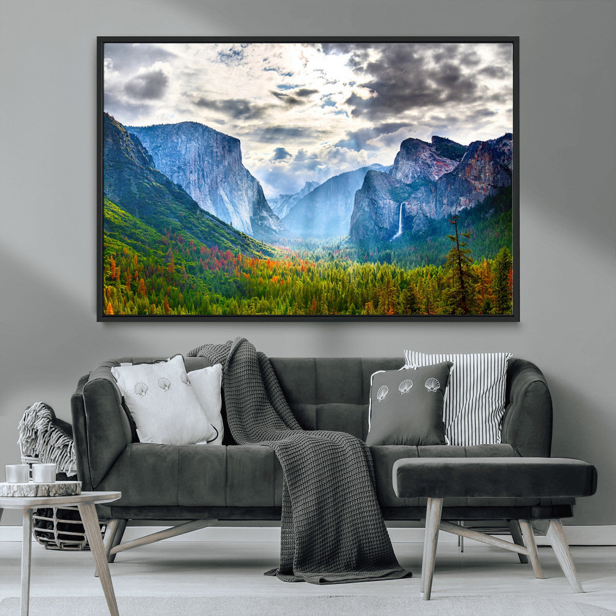 Yosemite Park Half Dome 3 Panel Canvas Print | Large Giclée Landscape Wall Art
