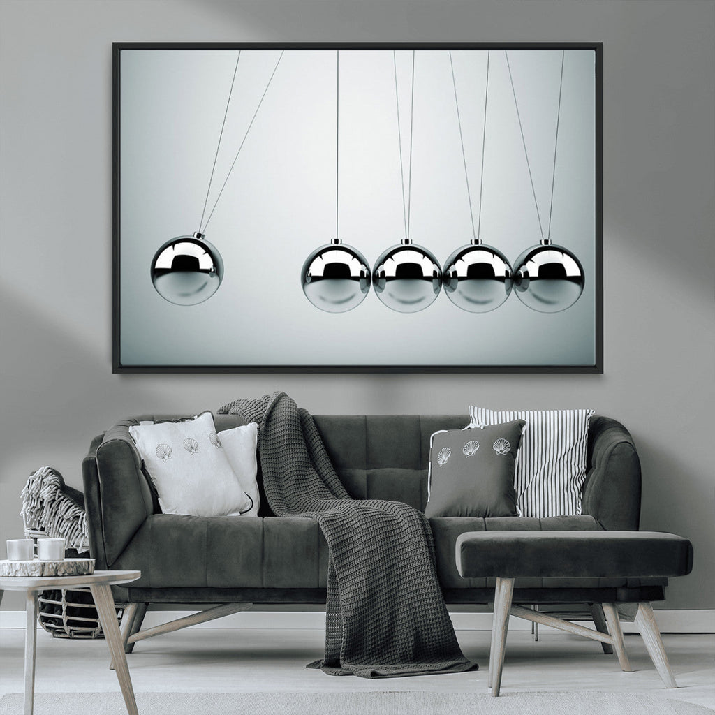 Newton's Cradle Wall Art Canvas Print | Framed Newton Cradle Wall Art