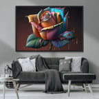 Abstract Rose Wall Art Canvas Print