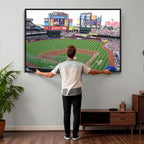 New York Mets Baseball Team Print, Citi Field Baseball Stadium Wall Art