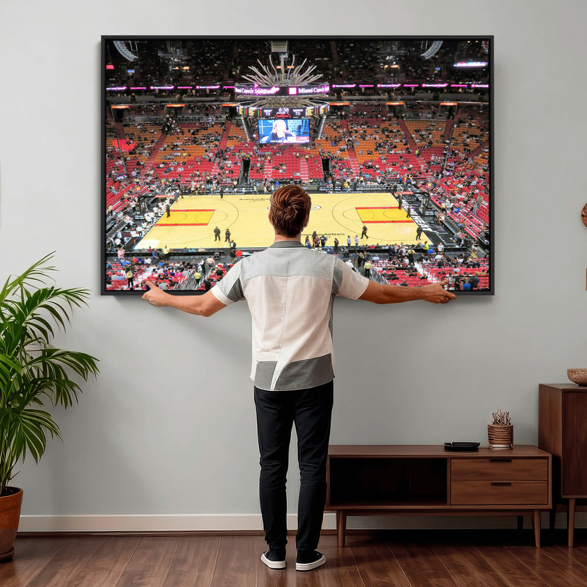 Miami Heat Basketball Team Print Wall Art, Kaseya Center