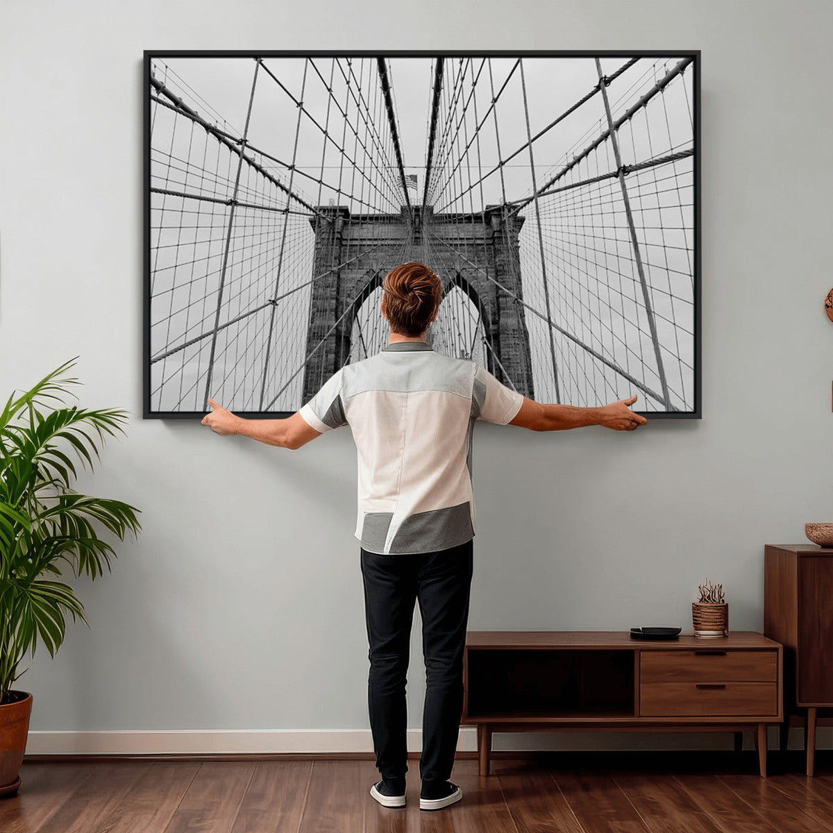 Large Brooklyn Bridge Wall Art Canvas Print