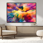 Blazing Vibrant Colors Cloud Wall Art Canvas Print
