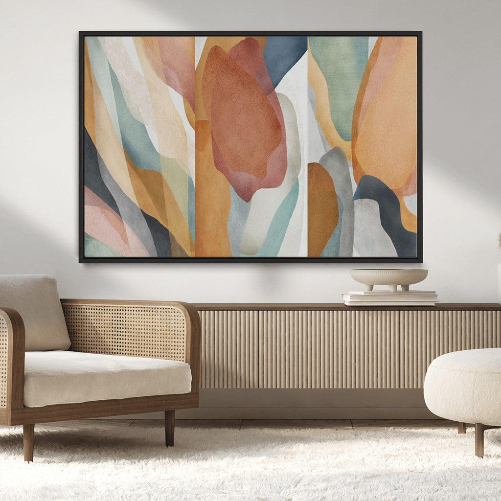 Boho Wall Art Canvas Print Set, Watercolor Boho Wall Art