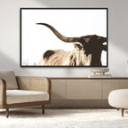 Texas Longhorn Wall Art Canvas Print, 3-Panel