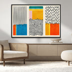 Canvas Print Wall Art Abstract Illustration Art Boho, Framed Abstract Boho Art