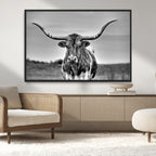 Texas Longhorn Cow Wall Art, Texas Longhorn Canvas, Cattle