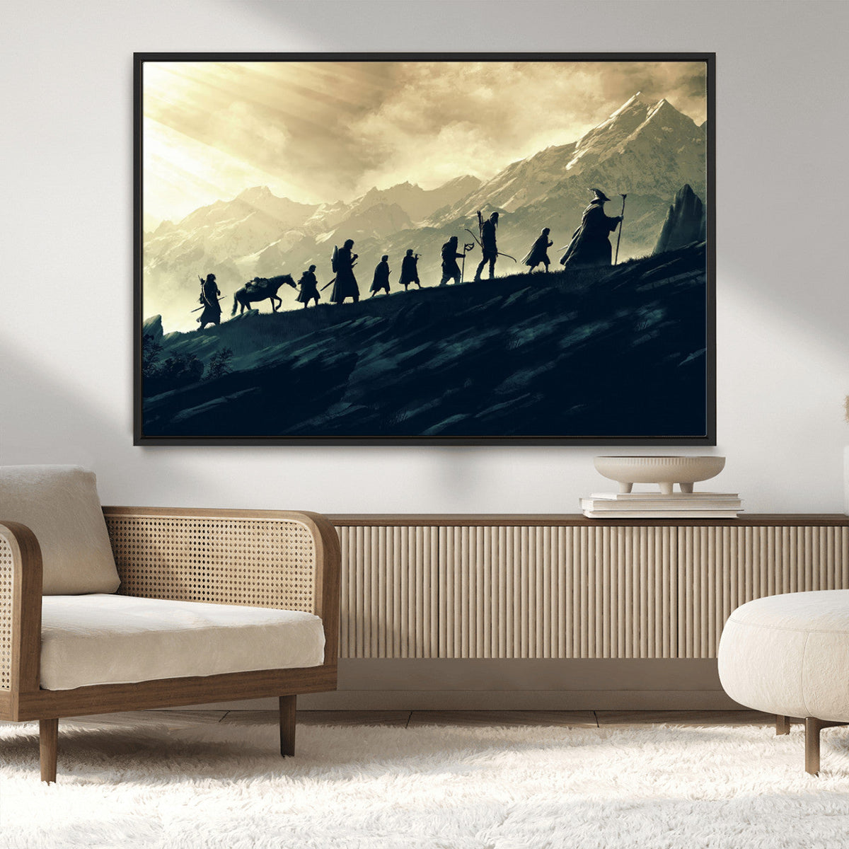 Fellowship Journey Wall Art | Fantasy Adventure Canvas Print