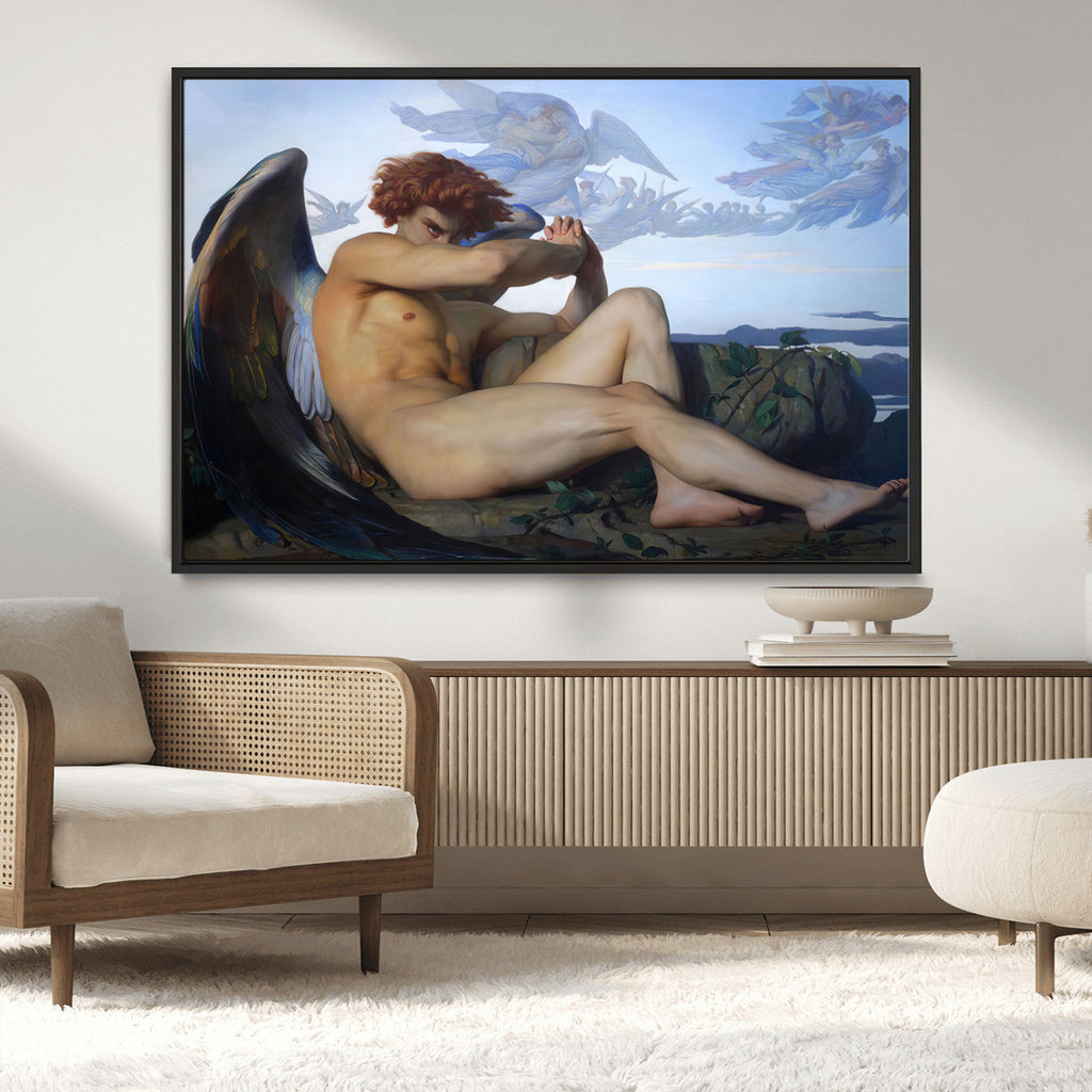 Fallen Angel Wall Art Canvas Print, Alexandre Cabanel Classic Art Reproduction