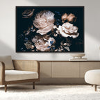 Pink Peonies Flowers Large Canvas Art Print