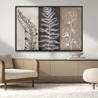 Minimalist Botanical Wall Art Canvas Print, Framed and Ready to Hang