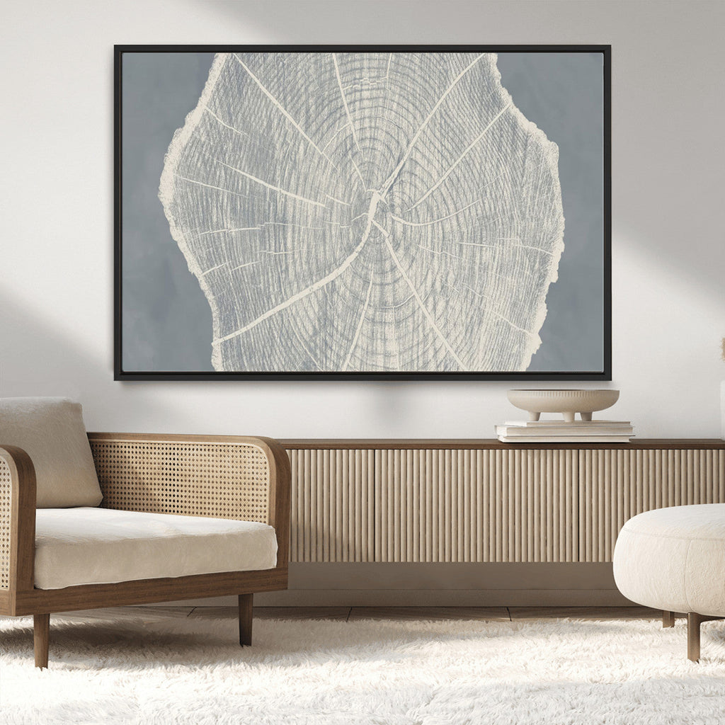 Abstract Tree Ring Wall Art Canvas Print, Framed and Ready to Hang