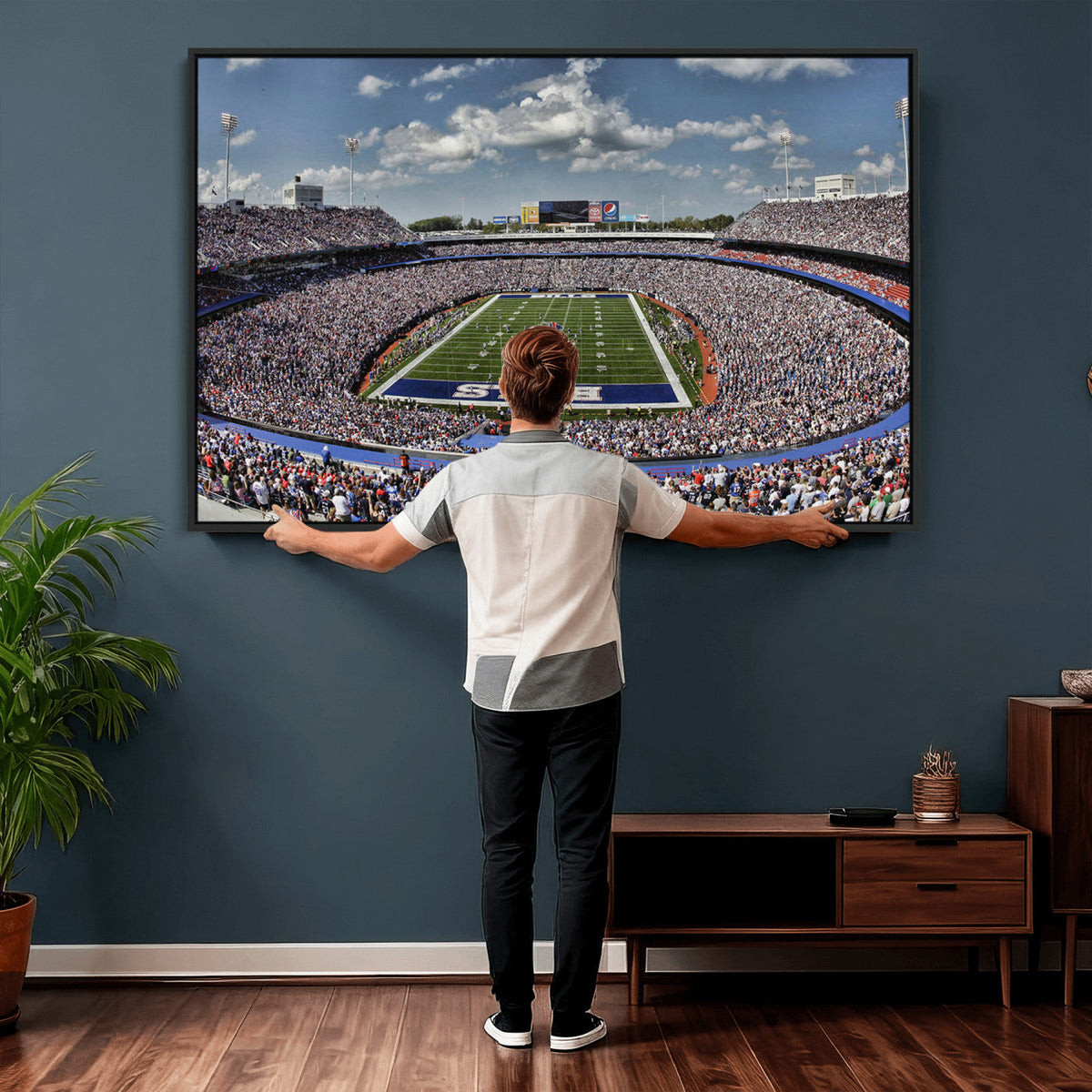 Buffalo Bills Highmark Stadium Wall Art Canvas Print, Bills Game Day Decor
