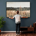 Rustic Field Landscape Wall Art Print, Giclee Canvas Wall Art