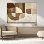 Wabi Sabi Geometric Wall Art | Abstract Modern Minimalist Canvas Print