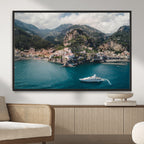 Amalfi Coast Wall Art | Framed Italian Seaside Canvas