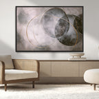 Abstract Grey Gold Wall Art | Modern Geometric Canvas