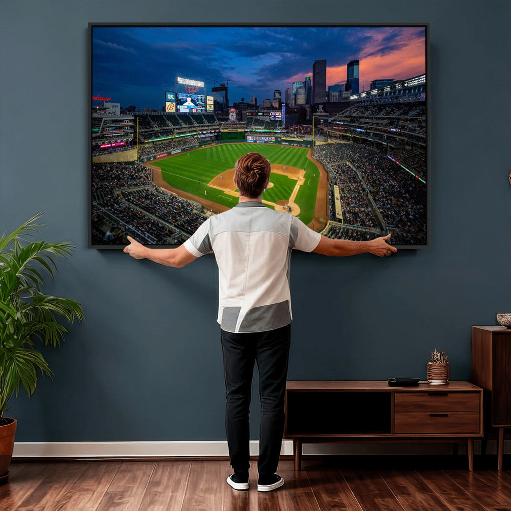 Target Field Wall Art Canvas Print, Baseball Stadium Scene