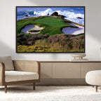 California Pebble Beach Golf Links Wall Art Canvas Print, Iconic Monterey Coastal Golf Course