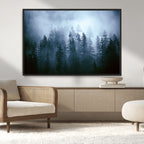 Foggy Pines Misty Forest Wall Art Print