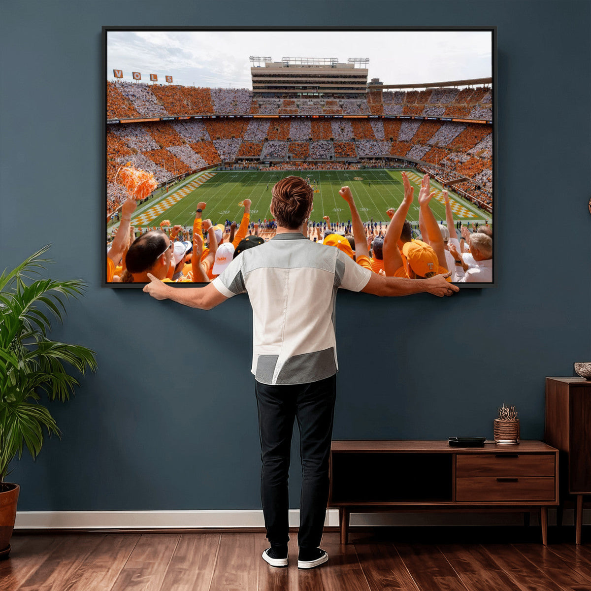 Tennessee Neyland Stadium Wall Art, Sports Arena Canvas, Home Bar Wall Decor