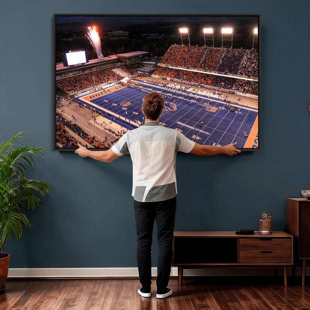 Boise State Broncos Albertsons Stadium Wall Art Canvas Print