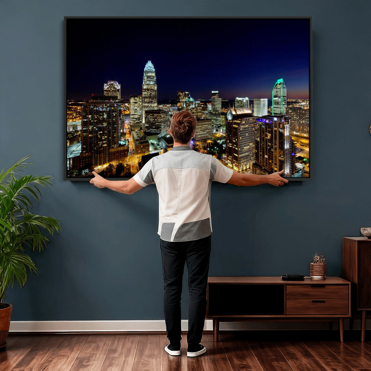 Atlanta Skyline Wall Art Canvas Print | Modern Cityscape