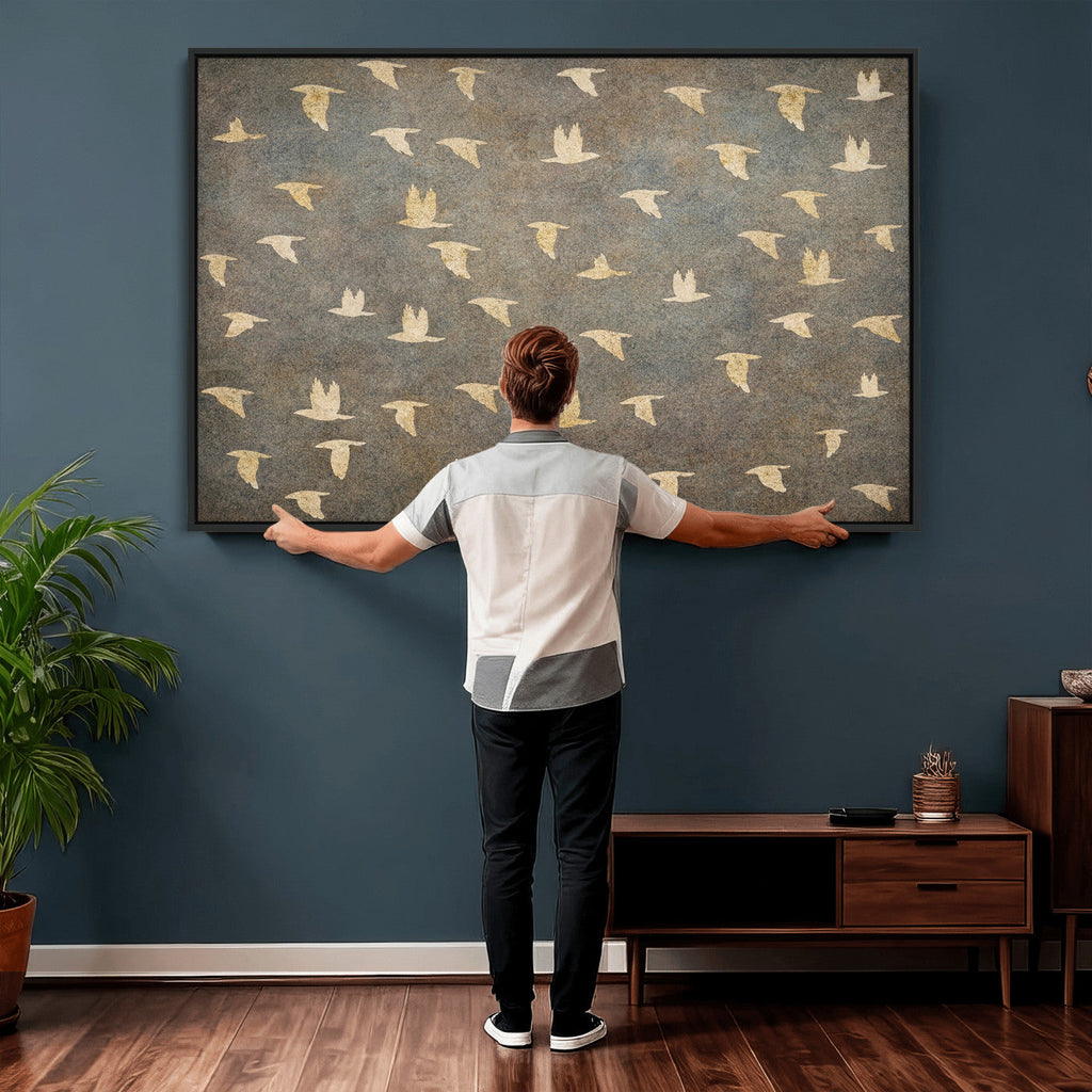 Abstract Birds Wall Art Canvas Print