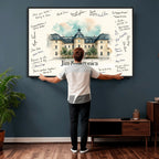Wedding Venue Guest Book Canvas, Personalized Venue Drawing Sign