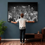 Charlotte Skyline Canvas Wall Art Print | North Carolina Cityscape