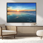 Blue Sky and Beach Wall Art Canvas Print