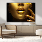 Gold and Women Wall Art Canvas Print