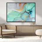 Colorful Marble Fluid Effect Canvas Wall Art Print