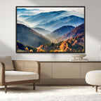 Mountains Forest Autumn Wall Art Canvas Print