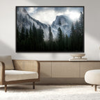 Wall Art Foggy Forest Landscape Canvas Print
