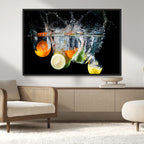 Kitchen Wall Art, Kitchen Fruits Art Canvas Print
