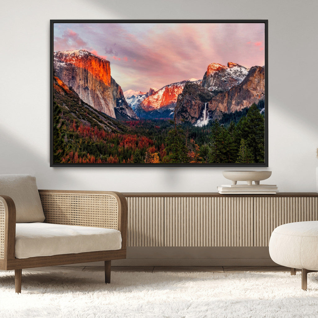 Yosemite Half Dome Wall Art Canvas Print El Capitan