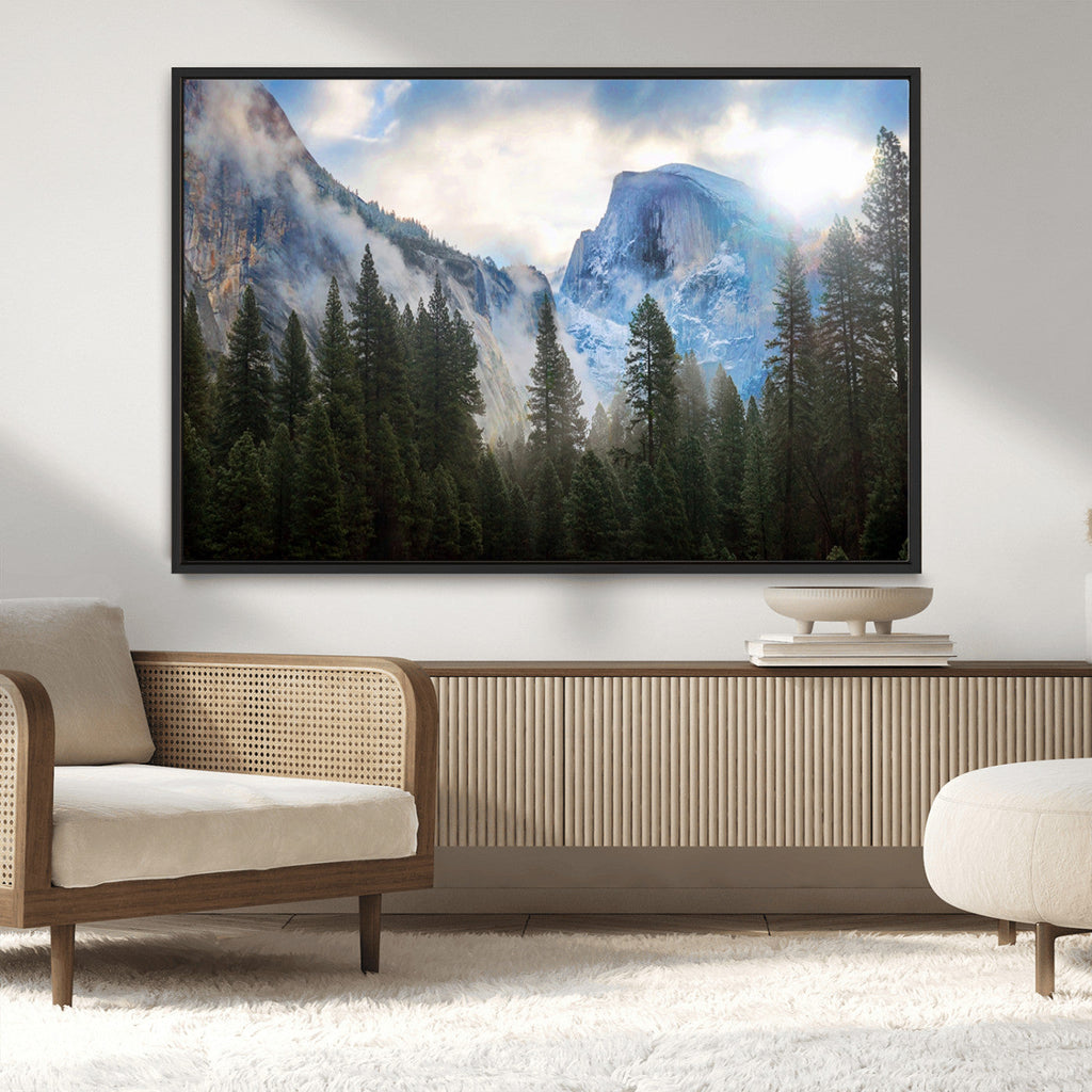 Half Dome Yosemite California Wall Art Canvas Print El Capitan