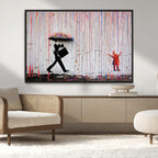 Banksy Wall Art Canvas Print | Framed Graffiti Street Art Picture