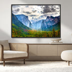 Yosemite Park Half Dome 3 Panel Canvas Print | Large Giclée Landscape Wall Art