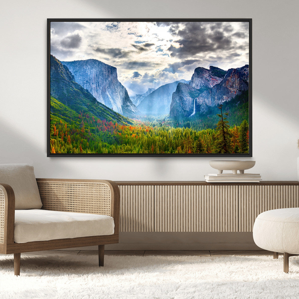 Yosemite Park Half Dome 3 Panel Canvas Print | Large Giclée Landscape Wall Art
