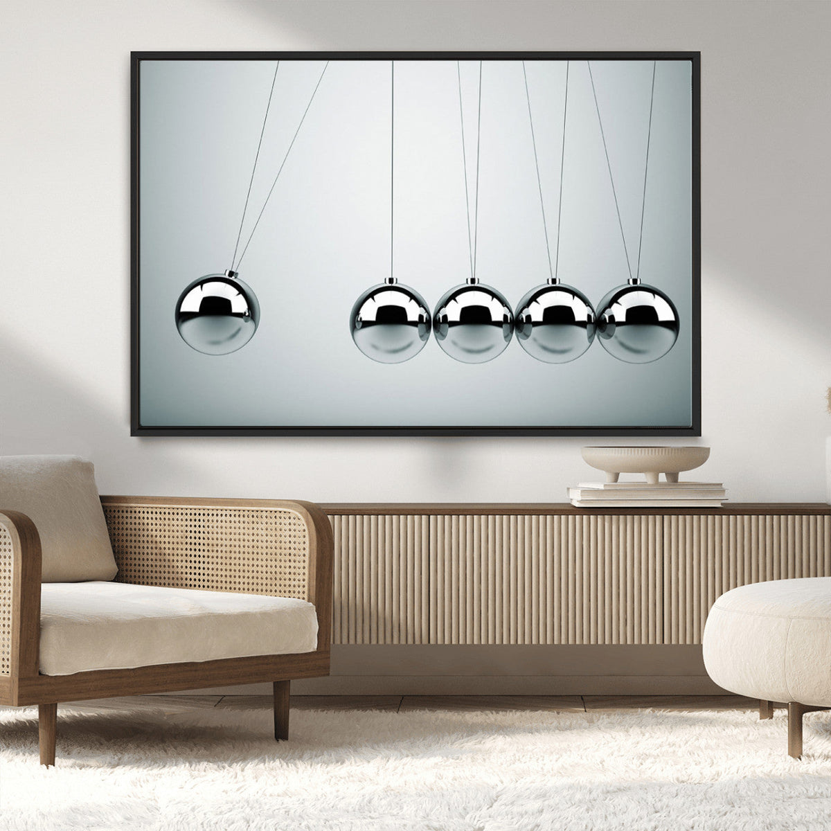 Newton's Cradle Wall Art Canvas Print | Framed Newton Cradle Wall Art