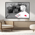 Poker Game Cards Wall Art Canvas, Multi Panel Wall Art